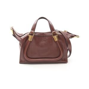 Chloe Paraty Handbag Brown Leather